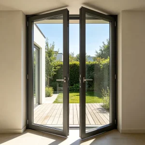 Panoramic View Glass Hinged Door Full Glass Brings Scenery in Unobstructed Suitable for Villa Balconies and Terraces