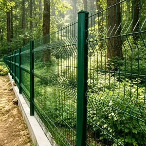 Peach-Shaped Metal Post Guardrails with Protective Wire Mesh for Highways and Courtyard Perimeters