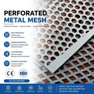 Perforated Metal Panel Stainless Steel Decorative Sheet for Interior Exterior Decoration Hole Diameter 5mm 20mm