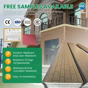 Polyurethane Foam Sandwich Panels Insulated PU Brick Look Decorative Facade Wall Panel Fireproof Metal Siding for House
