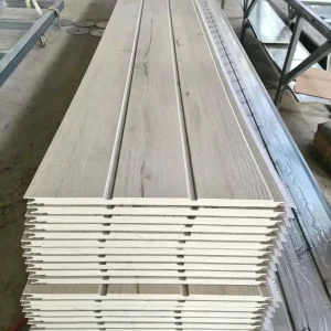 Polyurethane Sandwich Panel Metal Siding That Looks Like Wood Insulation Board for Walls