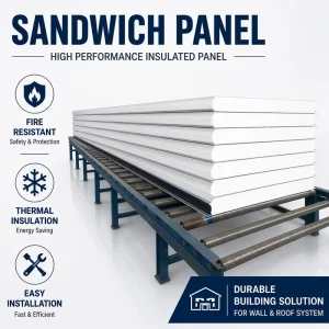 Polyurethane Sandwich Panel PU Foam Insulated Panel Steel Structure Building Warehouse Construction Material