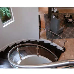Porch round stainless steel 304 baluster removable deck metal railing system curved stair railing