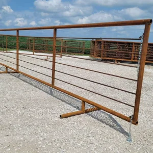 Portable 6-Rail Steel Livestock and Horse Corral Fence Panel for Farms
