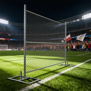 Portable Galvanized Temporary American Fence Movable Feet Outdoor Site Protection Temporary Chain Link Fence