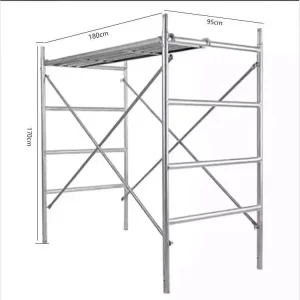 Portable Walk Through Frame Scaffold Mobile Frame Scaffolding with Brake Wheels