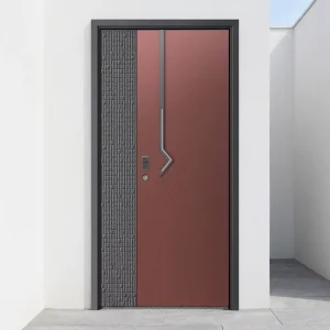Postmodern Style Cast Aluminum Metal Manual Armored Security Entrance Main Door Anti Theft Finished Surface