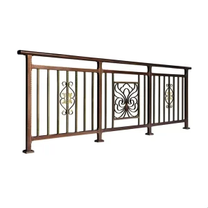 Powder Coated Aluminum Alloy Galvanized Steel Window Balusters Hospitals Villas Hotels Malls Balcony Guardrails Metal Railings 5