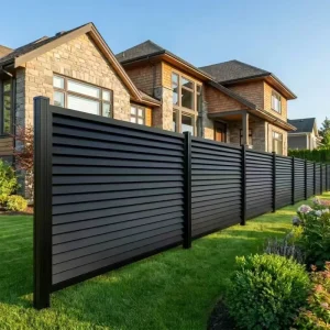 Powder-Coated Aluminum Metal Fence Panels Rustproof Security Garden Fencing Factory Supplier