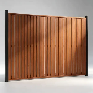 Powder-Coated Aluminum Security Fence Panels, Vertical Louver Style, Customized Length, Garden Privacy and Home Safety
