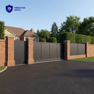 Powder-Coated Aluminum Slat Privacy Fence for Villas, Gardens, and Swimming Pools