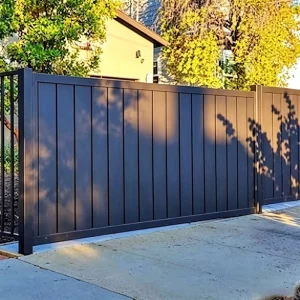 Powder-Coated Aluminum Slatted Privacy and Security Fence for Outdoor Gardens, Australian Style