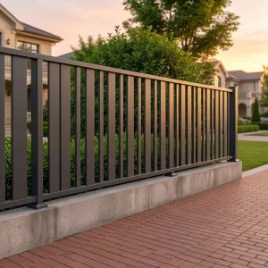 Powder Coated Aluminum Tubular Metal Fence Panels Spear Top Garden Boundary Fencing