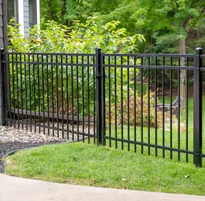 Powder-Coated Black Aluminum Alloy Fence Panels for Residential Yard DIY Kit US Style