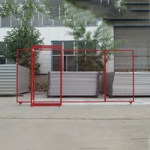 Powder-Coated Outdoor Temporary Steel Driveway Fencing Sliding Gate 6ft x 10ft/15ft/20ft