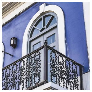 Powder Coated Wrought Iron Pool Fence, Waterproof, for Outdoor Swimming Pool, Metal Safety Railing