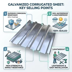 Ppgi Corrugated Steel Roofing Sheet Metal Galvanized and Prepainted Durable Roof Tiles Material