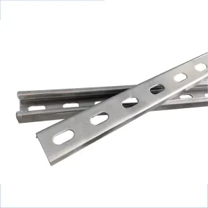 Pre Punched Slotted Strut Profile Structural Metal Building Framing Component Galvanized Steel C Channel