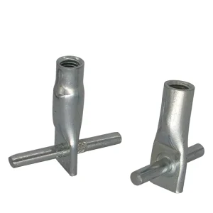 Precast Concrete Accessories Flat Fixing Socket with Cross Pin for Prefabricated Buildings