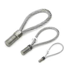Precast Concrete Accessories Galvanized Steel 0.5t to 12.5t Threaded Wire Rope Lifting Loop