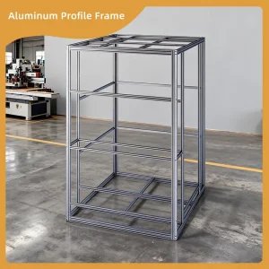 Precision Machined Vertical Cube Aluminum Extrusion Frame Adjustable Modular Industrial Structure with Smooth Profiles
