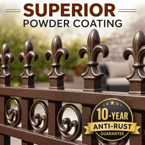 Prefab Kit Villa Farm Boundary No Repaint Competitive Factory Price Powder Coated Metal Frame Garden Fence