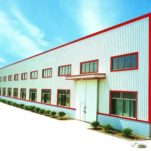 Prefab Steel Structure Building for Industrial Factory Workshop with Overhead Crane Support System