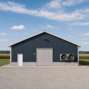Prefabricated Light Steel Structure Warehouse Farmhouse Livestock Barn Modern Design Steel Frame