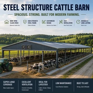 Prefabricated Steel Horse Barn Building Horse Stable Steel Structure Riding Arena Manufacturer Steel Horse Stable Building
