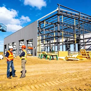Prefabricated Steel Structure Buildings for Commercial Use Workshop School High Strength Steel Beams Easy Installation