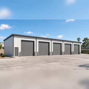Prefabricated Steel Structure Garage Shed Warehouse Workshop Building For Industrial Use