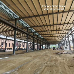 Prefabricated Steel Structure Warehouse Building Customized Color Frame Aluminum Sliding Window High Wind Resistance 5 Year