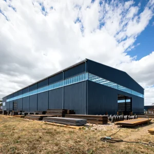 Prefabricated Steel Warehouse Building Kits Clear Span Industrial Metal Storage Structure