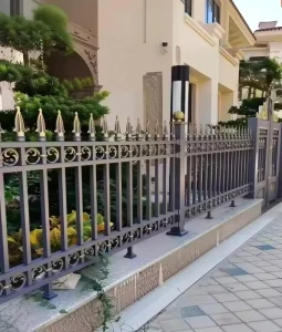Premium Quality Traditional Aluminum Slat Fence Stair Privacy Security Fencing Panels Powder Coated Rust Resistant