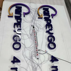 Premium White Painted UV Printed LED Backlit Letters Precision 304 Stainless Steel Frosted Acrylic Base for Indoor Decoration