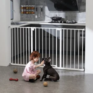 Pressure Installation Durable Steel Metal Baby Safety Stair Fence Gate Kid Pet Isolating Barrier Children’s Toilet Security