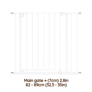 Pressure Installation Durable Steel Metal Baby Safety Stair Fence Gate Kid Pet Isolating Barrier Children’s Toilet Security