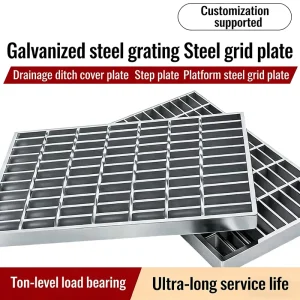Pressure Welded Steel Grating Heavy Duty Metal Q235 Galvanized Steel Floor Square Bar Grating