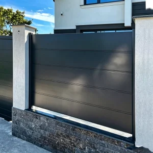 Privacy Ventilation Outdoor Wall Security Fencing Panels Horizontal Aluminum Alloy Slat Fence Decorative Panels