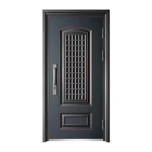 Professional Custom Size Steel Security Doors Anti Noisy Main Gate Metal Door Pretty Residential Entrance Metal Door