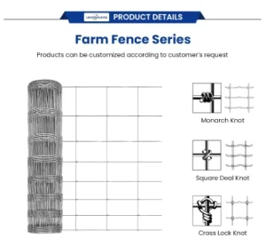 Professional Manufacturer Galvanized Cattle Fence Field Fence for Ranch Pasture and Farm