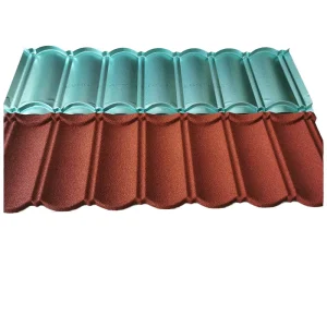 Professional Supply Factory Produced 0.4mm Durable Carbon Steel Metal Roofing Shingles Colored Stone Coated Roof Tiles Buildings