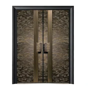 Project Supply Arched Top Fireproof Cast Aluminium Door for Villa Entrance Tested Main Gate Lobby Mansion