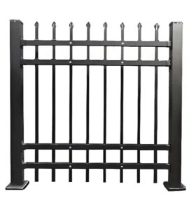 Q235 Zinc Steel Anti Climb Fence Hot Dip Galvanized Powder Coated Rustproof Security Metal Railing UV Printed Custom Size Villa