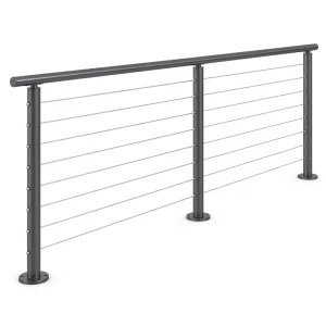 Quickly Shipped Cable Railing Easy to Install Decking Balcony Black Cable Railing