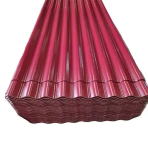 Ral3001 Blue Color Zinc AZ61-AZ90 Coating Corrugated Roofing Sheets 0.35mm Steel Cutting Service ASTM Standard Grade DX51D-DX53D