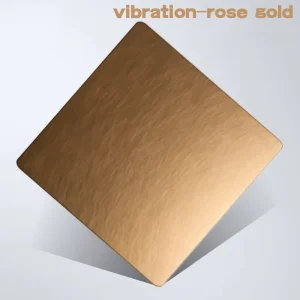 Random Texture Stainless Steel Sheet Vibration Rose Gold PVD Coated For Elevator Cabin Decoration