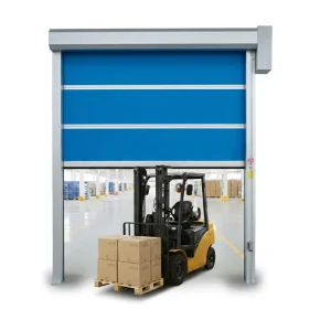 Rapid Rising Roller Door with Transparent PVC Vision Panel for Operational Monitoring