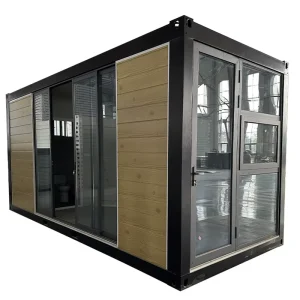 Ready Made Sandwich Panel Prefabricated Steel Frame Flat Pack Container Houses for Office Building