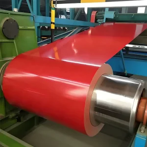 Red Color Surface 0.40mm 1219mm PPGI Coils Pre Painted Steel Sheet Metal Roofing Coil for Corrugated Roof Tile